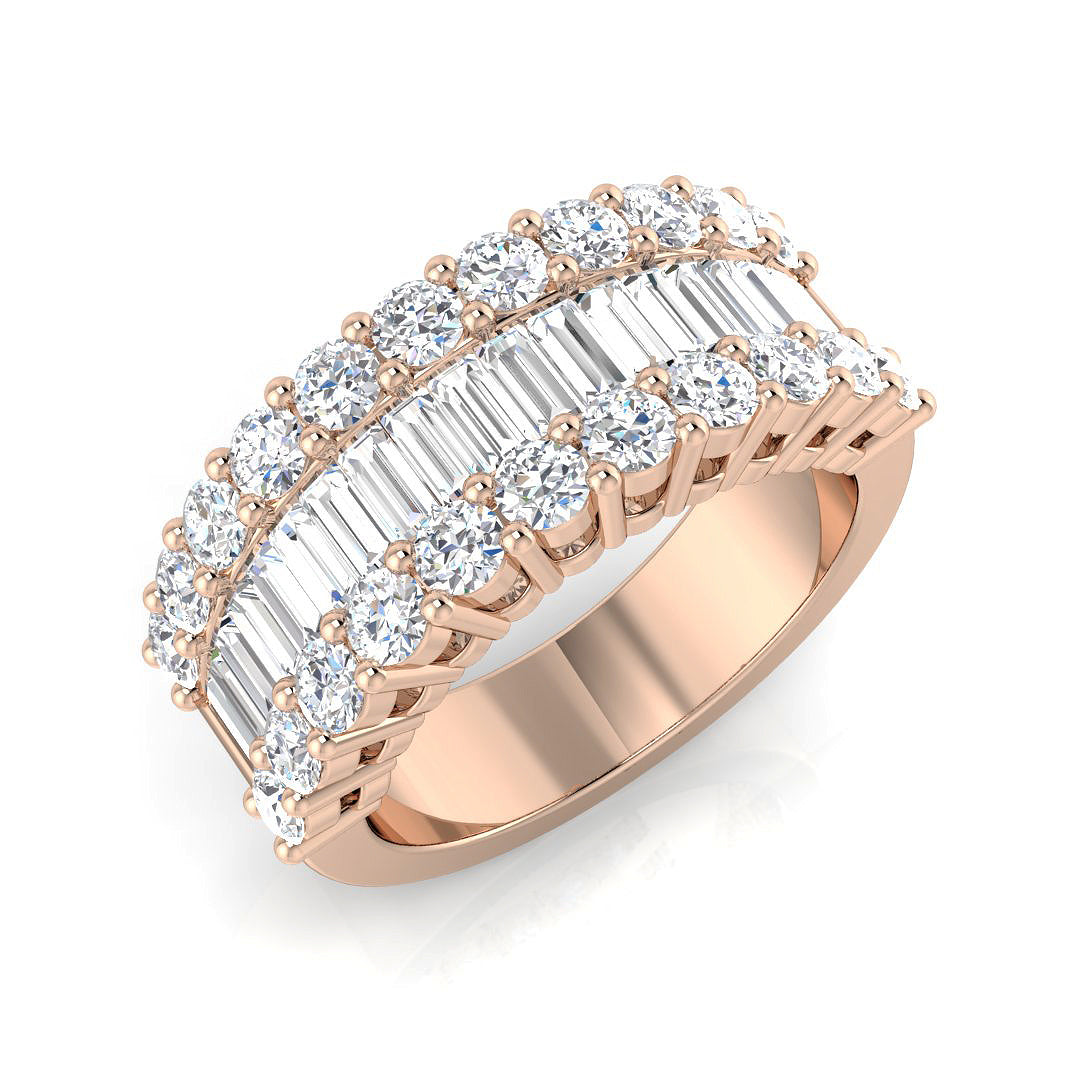 Baguette & Brilliant Diamond Ring Eternity Ring