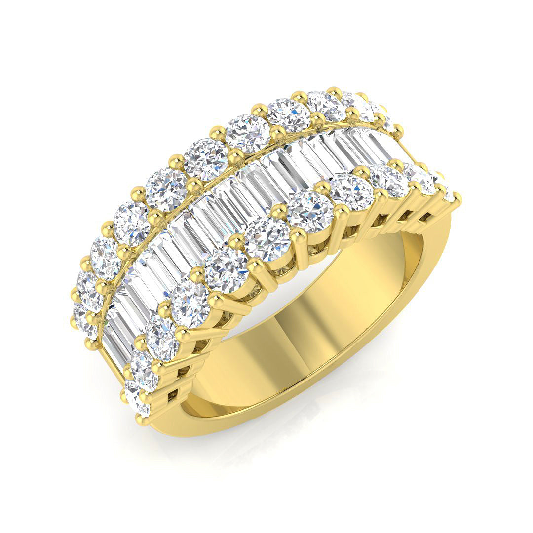 Baguette & Brilliant Diamond Ring Eternity Ring