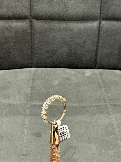 2.0Ct Round Lab Diamond U Prong Half Eternity Ring in 9K White Gold