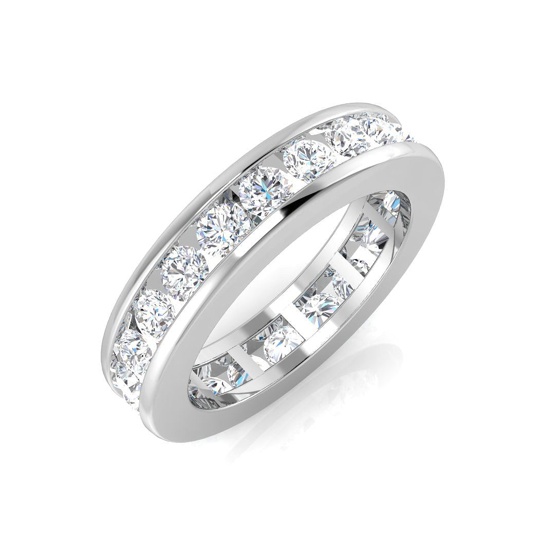 D/VVS 0.50 to 3.3ct Lab-Grown Round Cut Diamond Full Eternity Ring.