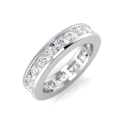 D/VVS 0.50 to 3.3ct Lab-Grown Round Cut Diamond Full Eternity Ring.