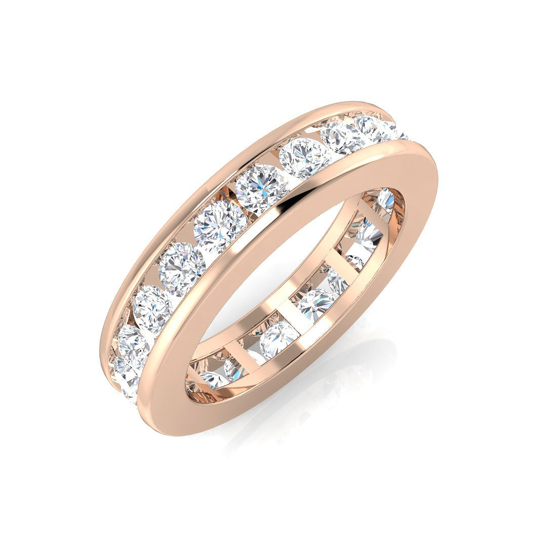 D/VVS 0.50 to 3.3ct Lab-Grown Round Cut Diamond Full Eternity Ring.
