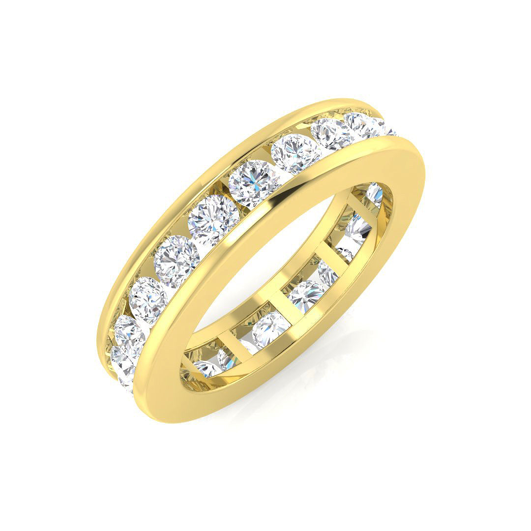 D/VVS 0.50 to 3.3ct Lab-Grown Round Cut Diamond Full Eternity Ring.
