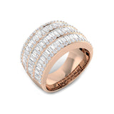 Baguette and Round Diamond Eternity Band for Brides
