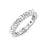 0.50-3.50 Carat Lab-Grown Round Cut D/VVS Diamond Prong Set Full Eternity Ring.
