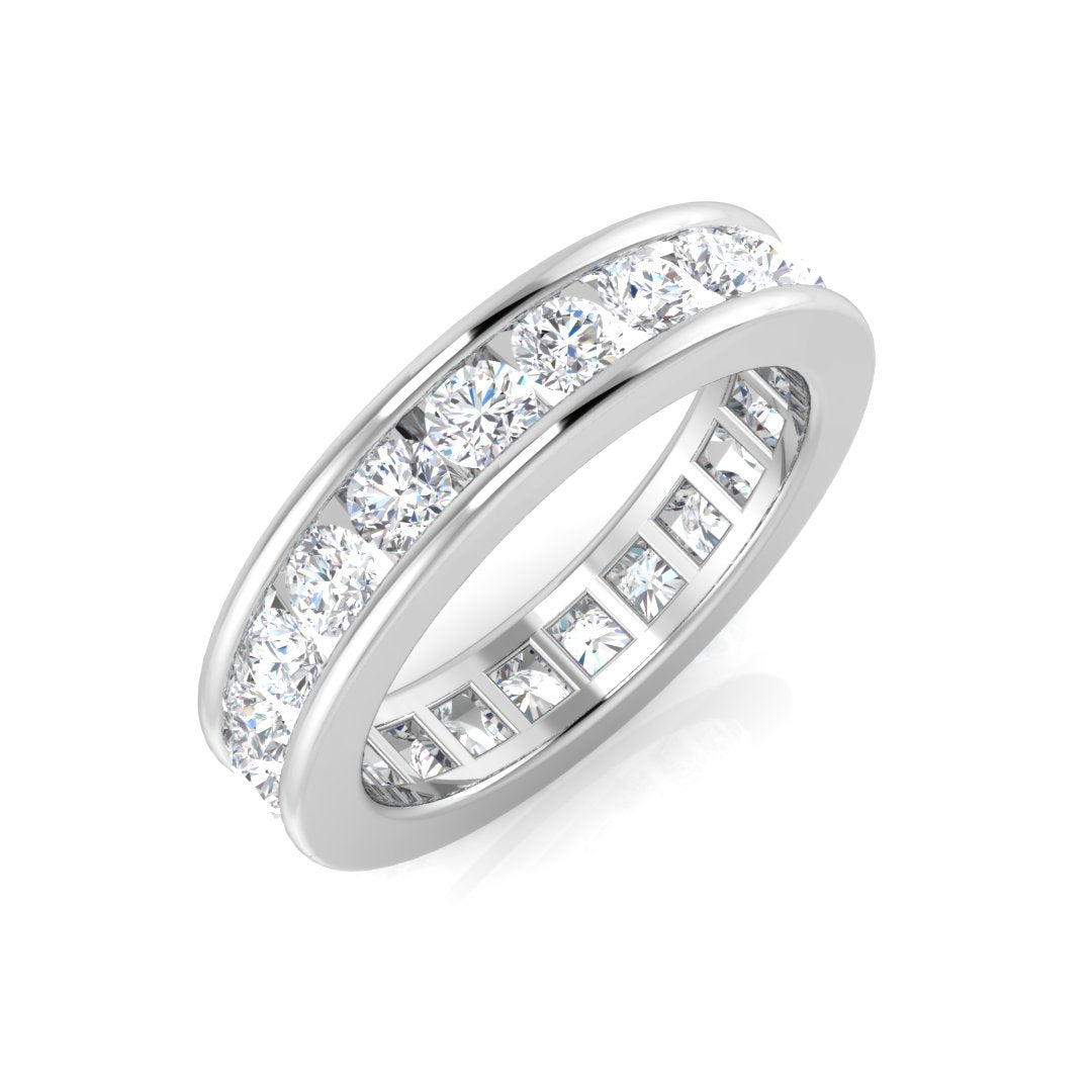 D/VVS 0.50 to 3.3ct Lab-Grown Round Cut Diamond Full Eternity Ring.