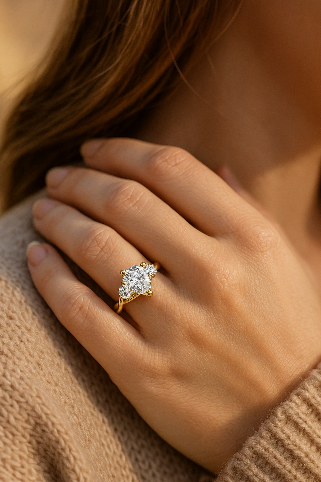 14K Yellow 10x7 mm Pear Engagement Ring Mounting