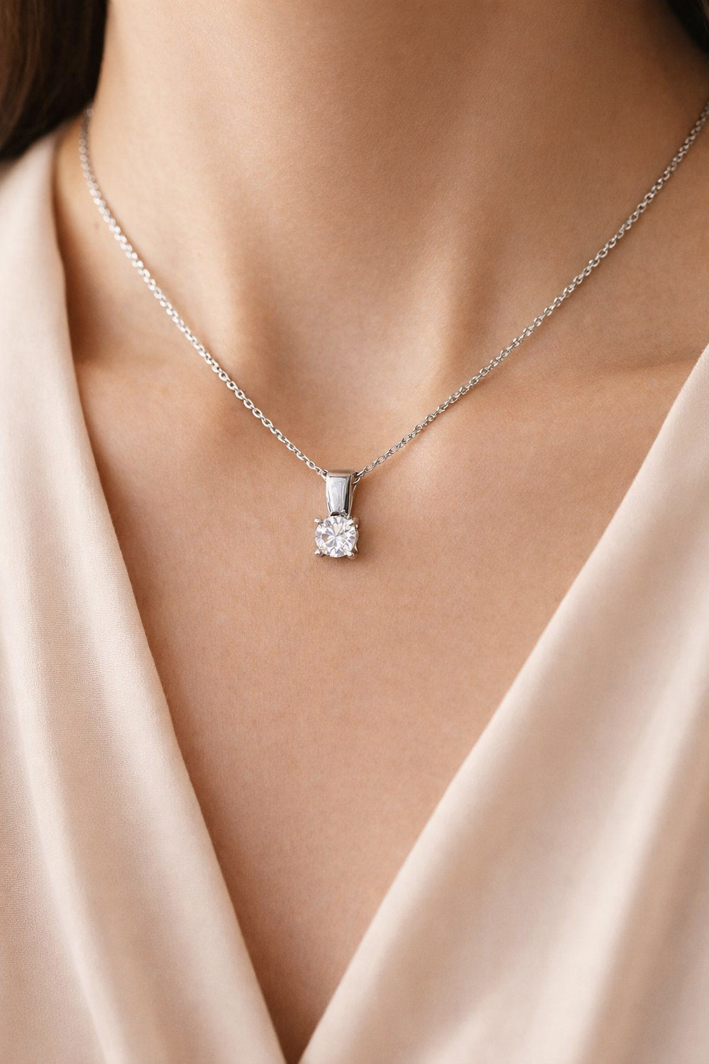 Agave Solitaire Diamond  Pendant 0.1ct to 1ct Gold (Without Chain )