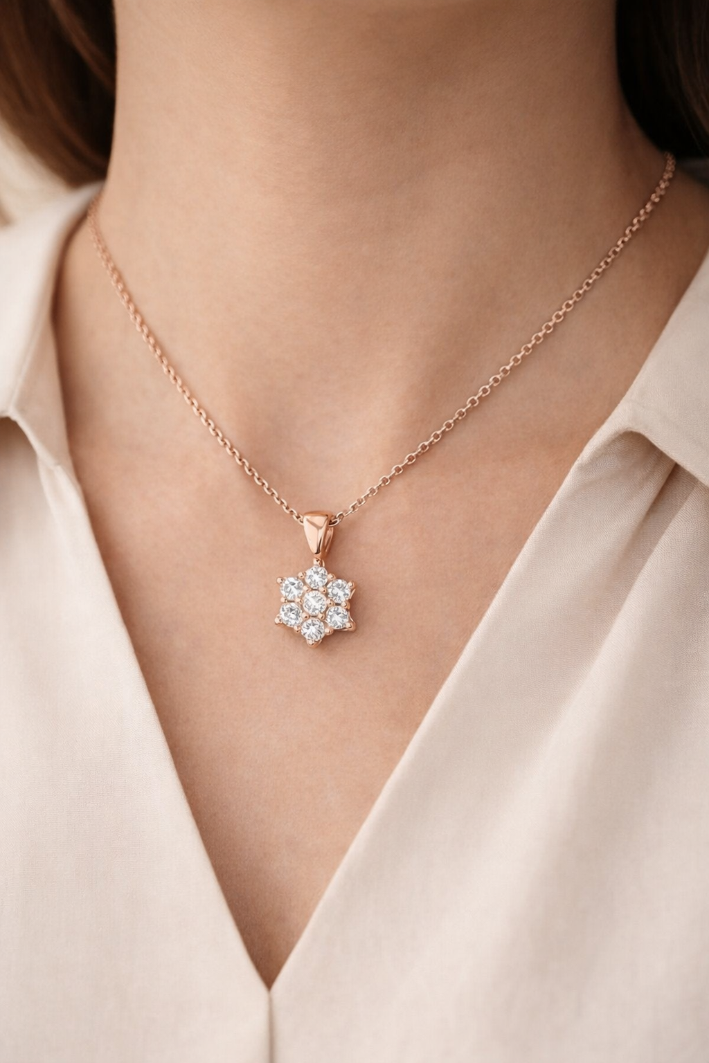Azalea Cluster Diamond Pendant 0.3ct to 2ct Gold (Without Chain )