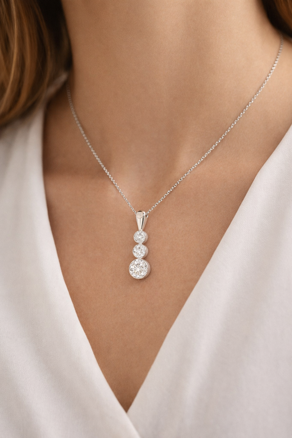Borago Cluster Diamond Pendant 0.33ct to 4ct Gold (Without Chain )