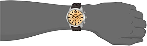 Fossil Men's FS5178 'Pilot 54' Chronograph Brown Leather Watch