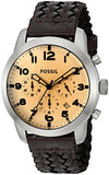 Fossil Pilot Men’s Chronograph Watch – Brown Dial, Brown Leather Strap