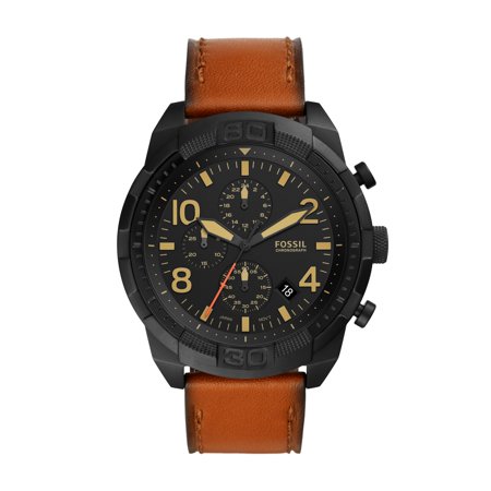 Fossil Men S Bronson Chronograph  Black-Tone Stainless Steel Watch  FS5714