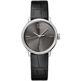CK Accent Dark Grey Womens Watch 15mm Strap Black