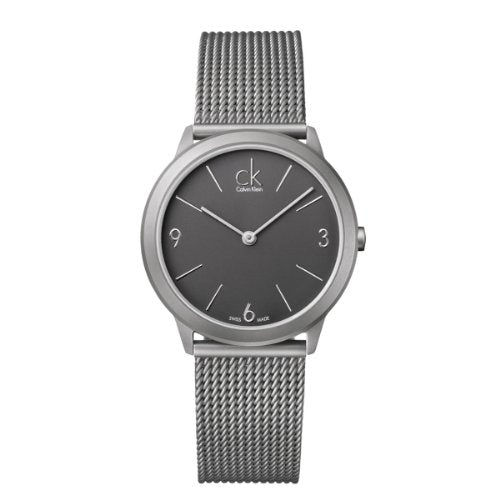 Calvin Klein Men's Minimal Watch – Grey Dial, Stainless Steel Case & Bracelet