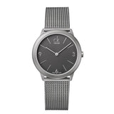 Calvin Klein Men's Minimal Watch – Grey Dial, Stainless Steel Case & Bracelet