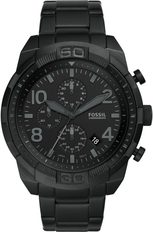 Fossil FS5712 Men's Bronson | Black Dial | Black Stainless Watch