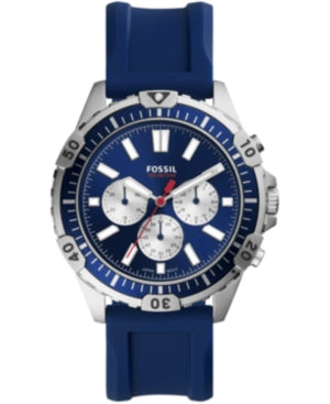 Fossil Garrett  Men’s Chronograph Watch – Blue Sunray Dial