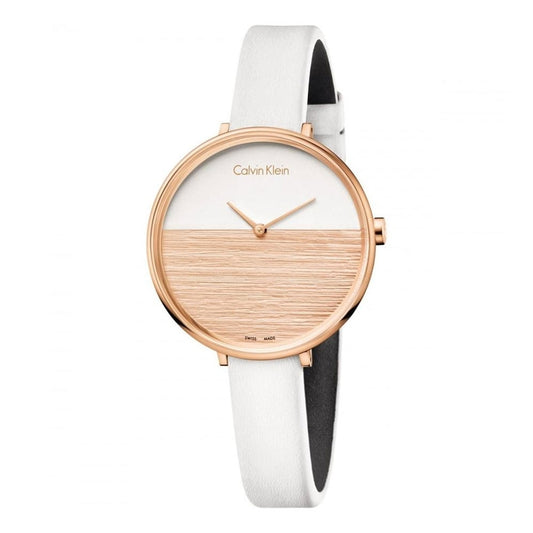 Calvin Klein Ladies' Rise SS PVD Rose Gold Watch - K7A236LH