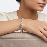 0.19ct Diamond and Silver Twist Bracelet