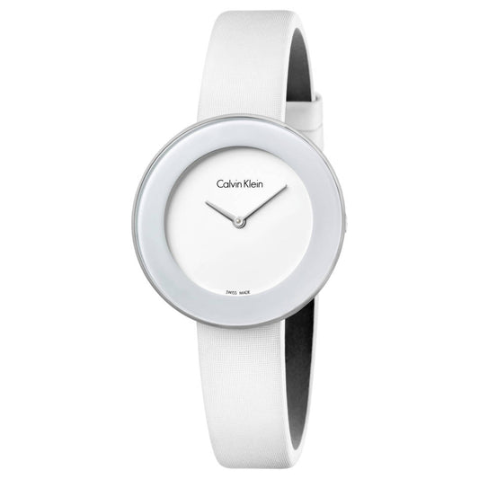 CK Calvin Klein K7n23tk2 Chic Collection White Dial Round Women's Watch One Size