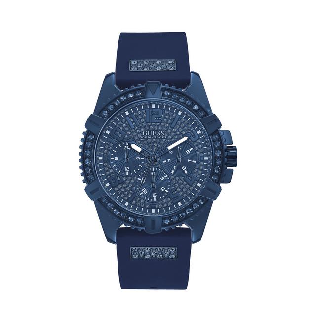 Ladies Guess Chronograph Watch, Blue Dial & Stainless Steel Case