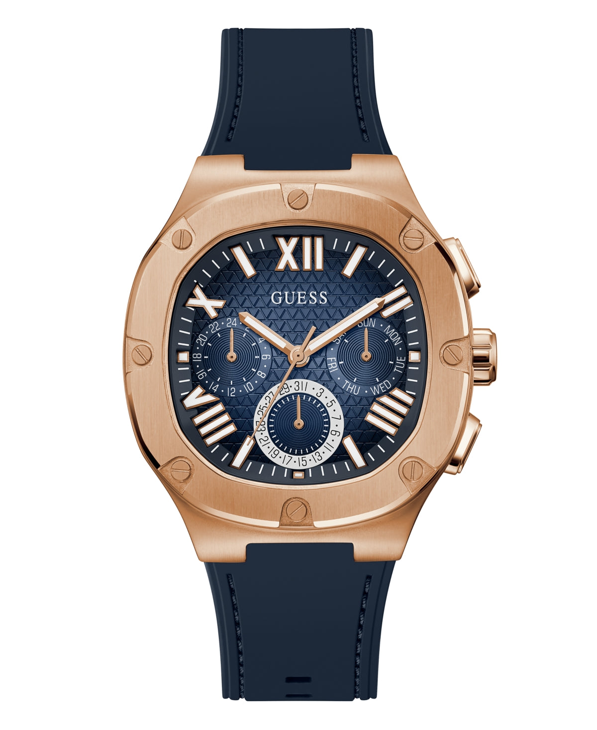 Guess Men's Multifunction Navy Silicone Watch