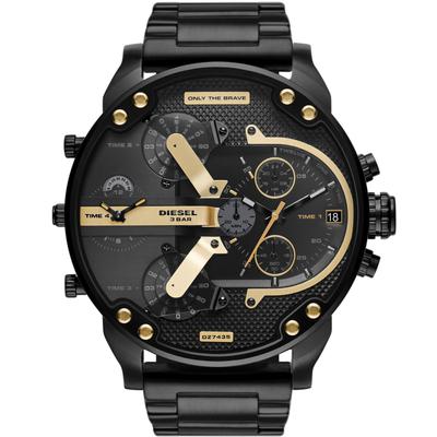 Montre chronographe Diesel Mr Daddy 2.0 pour homme, noire