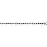 Round Lab-Grown Blue Sapphire & Natural Diamond Line Bracelet In Gold & Platinum