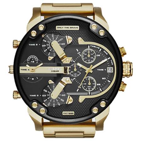 Diesel Men S Mr Daddy 2.0 Quartz Stainless Steel Chronograph Watch  Color: Gold-Tone