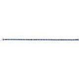 Round Natural Blue Sapphire Line Bracelet In Gold & Platinum