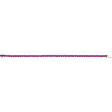 Round Lab-Grown Ruby Line Bracelet In Gold & Platinum