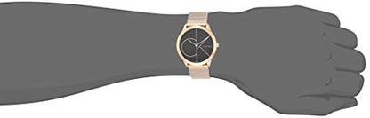 Calvin Klein Minimal Unisex Mesh Bracelet with Black Dial CK Logo Watch