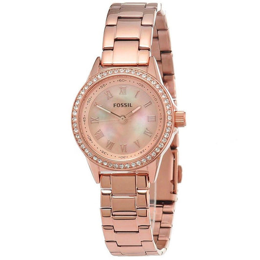 Fossil Women's BQ1100 Slim Rosetone MOP Watch