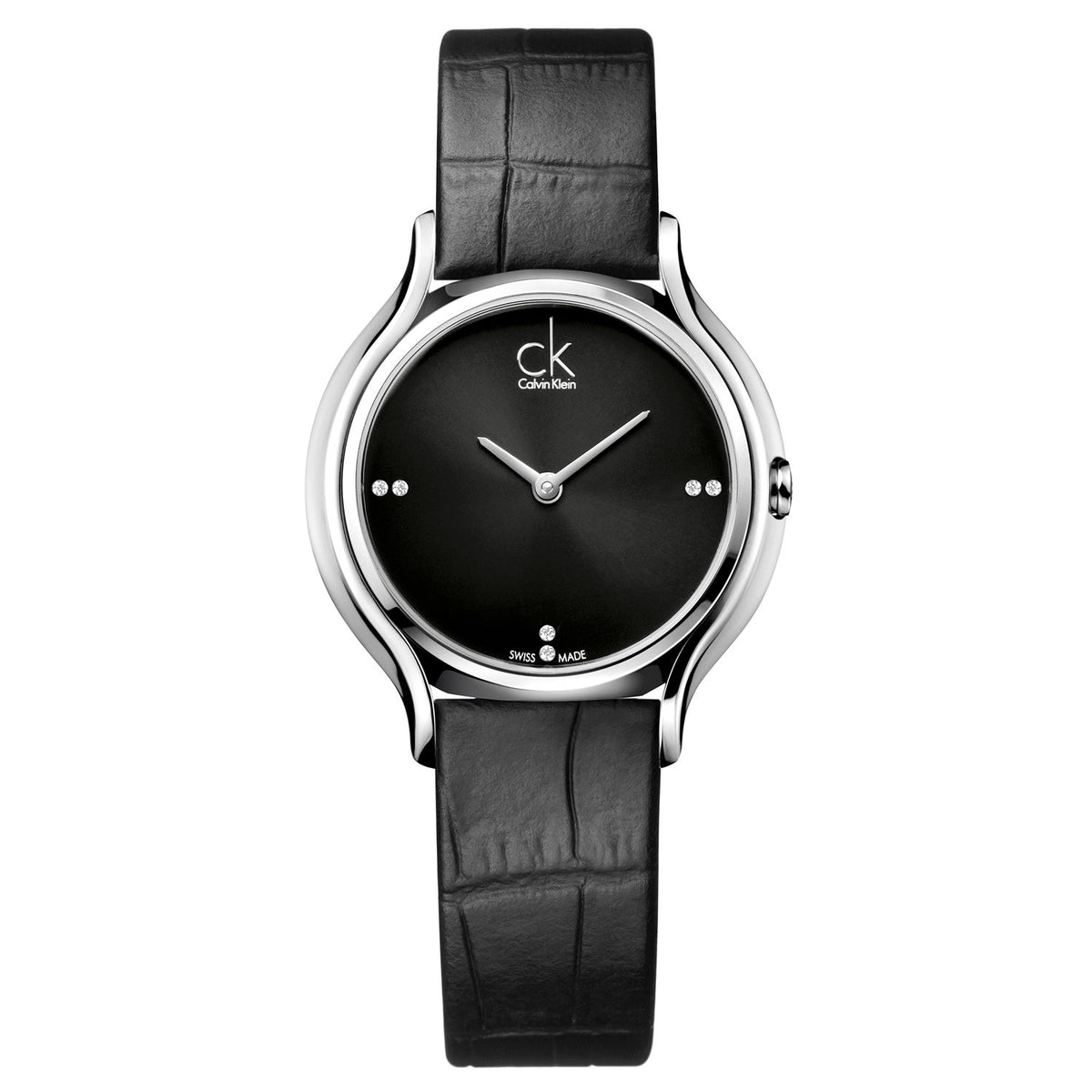 Calvin Klein Skirt Women's Watch – Black Dial with Diamonds