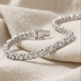 Diamond Kisses Bracelet With 0.05ct Set in 925 Silver