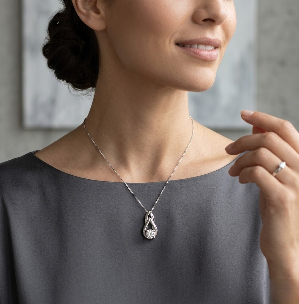 Teardrop Diamond Pendant Necklace– Lab Grown Elegant Drop Pendant Without Chain