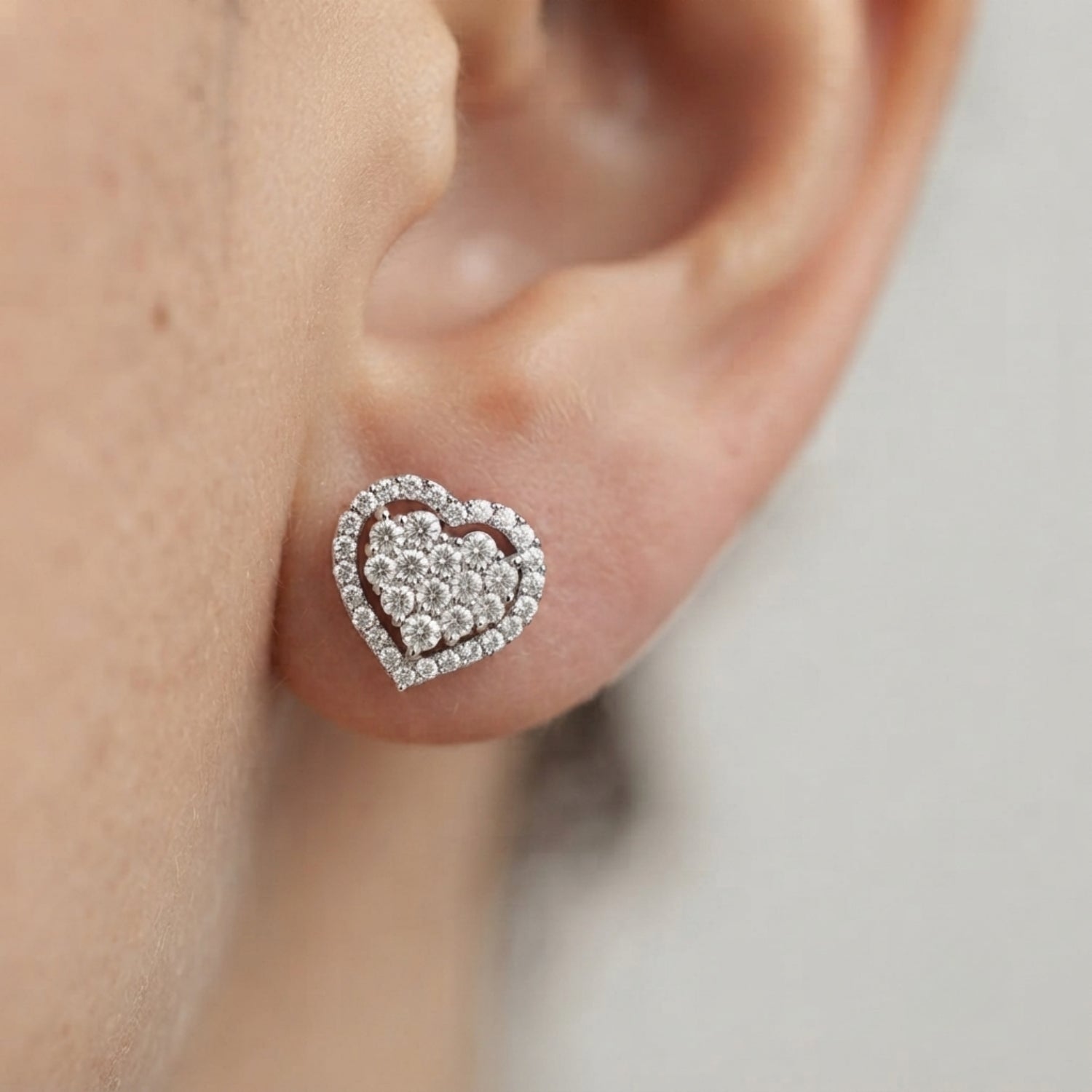 1.00 Carat Natural/Lab Grown Diamond Cluster Earring In 9K/18K Hallmarked Gold