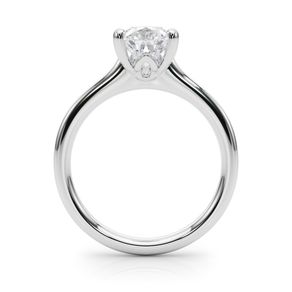 IGI Lab-Grown Pear Diamond 5 Claw Solitaire Engagement Ring, D Color VVS Clarity