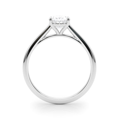 IGI Lab-Grown Oval Diamond 4 Prong Solitaire Engagement Ring, VVS Clarity D Color