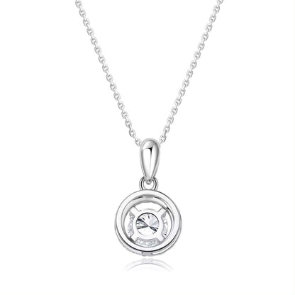 0.25ct Lab Diamond Halo Pendant Necklace In Gold