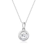 0.25Ct Round Solitaire Lab Grown Diamond Prong Set Halo Pendant in Gold (With Chain)