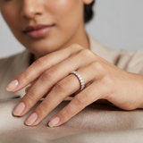 0.50ct Lab Diamond Scallop Pavé Ring in Platinum