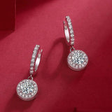 0.50Ct Lab Grown Diamond Dangle Drop Earrings in White Gold