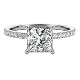 princess cut lab diamond ring / statement diamond ring