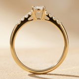 0.25ct Round Brilliant Lab Grown Diamond Shoulder Set Engagement Ring in 9K Yellow Gold