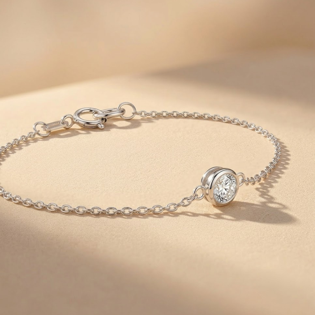 Lab Diamond Everyday Bracelet 0.08ct in 925 Sterling Silver