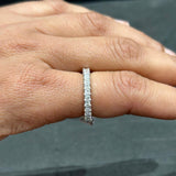 Bague de fiançailles en or blanc 18 carats avec diamant naturel taille princesse de 2,00 carats serti griffes