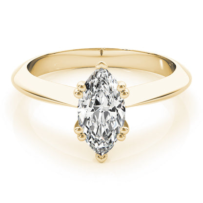 Lab-Grown Marquise Cut Diamond Double Prong Solitaire Engagement Ring.