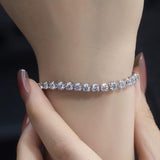 Natural Diamond Bracelet with Box Closure